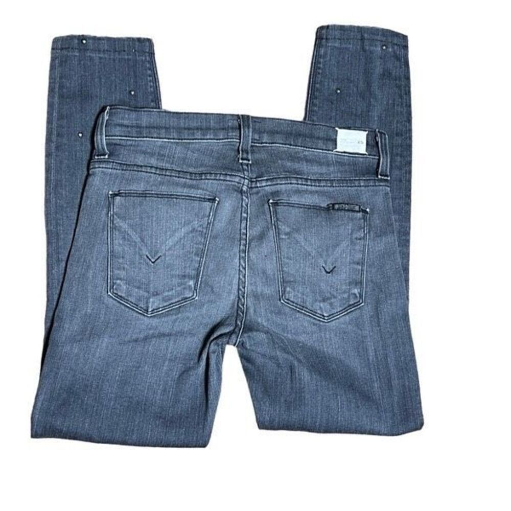 Hudson Nico Studded Skinny Jeans Grey Cropped Jeans Size 25